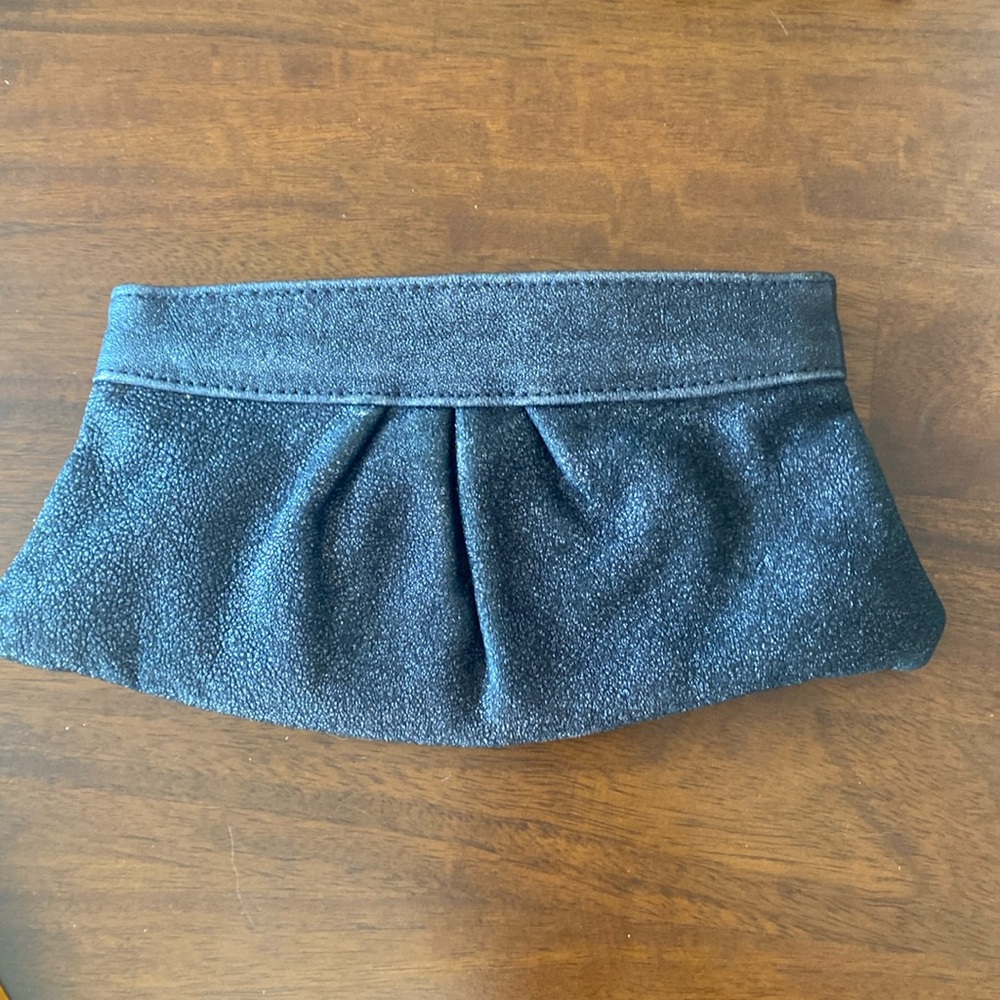 Lauren Merkin Leather Mettalic Clutch